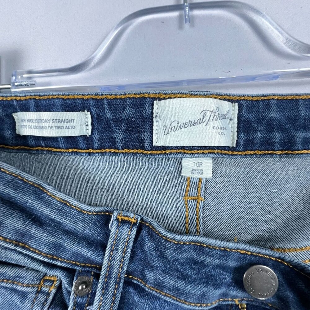 Universal Thread Everyday Straight Jeans Womens Size 10R Mid-Rise Stretch Blue - Picture 11 of 13